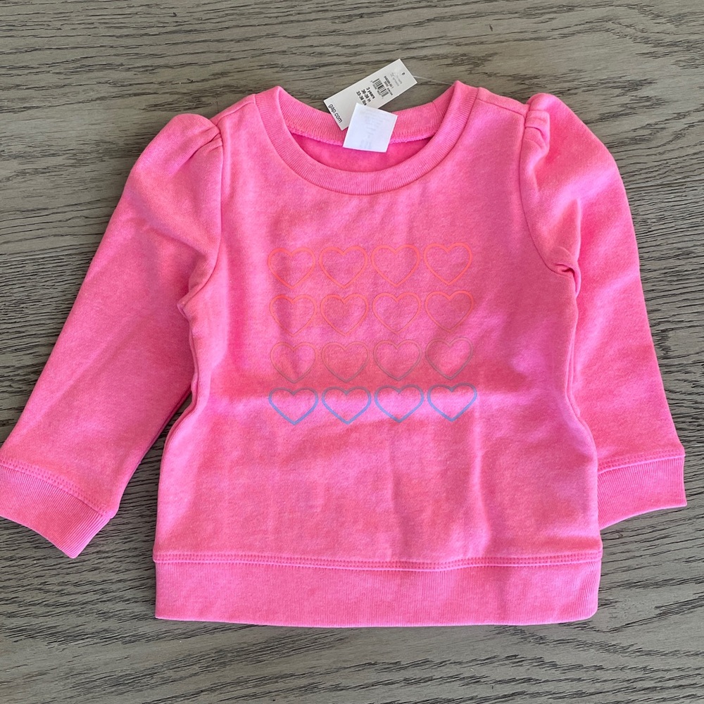 Cute Pink Heart Gap Sweatshirt